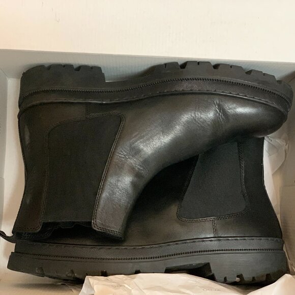 ALDO Alencia Chelsea black leather Men’s Lug Boots size 10.5 - Picture 3 of 9